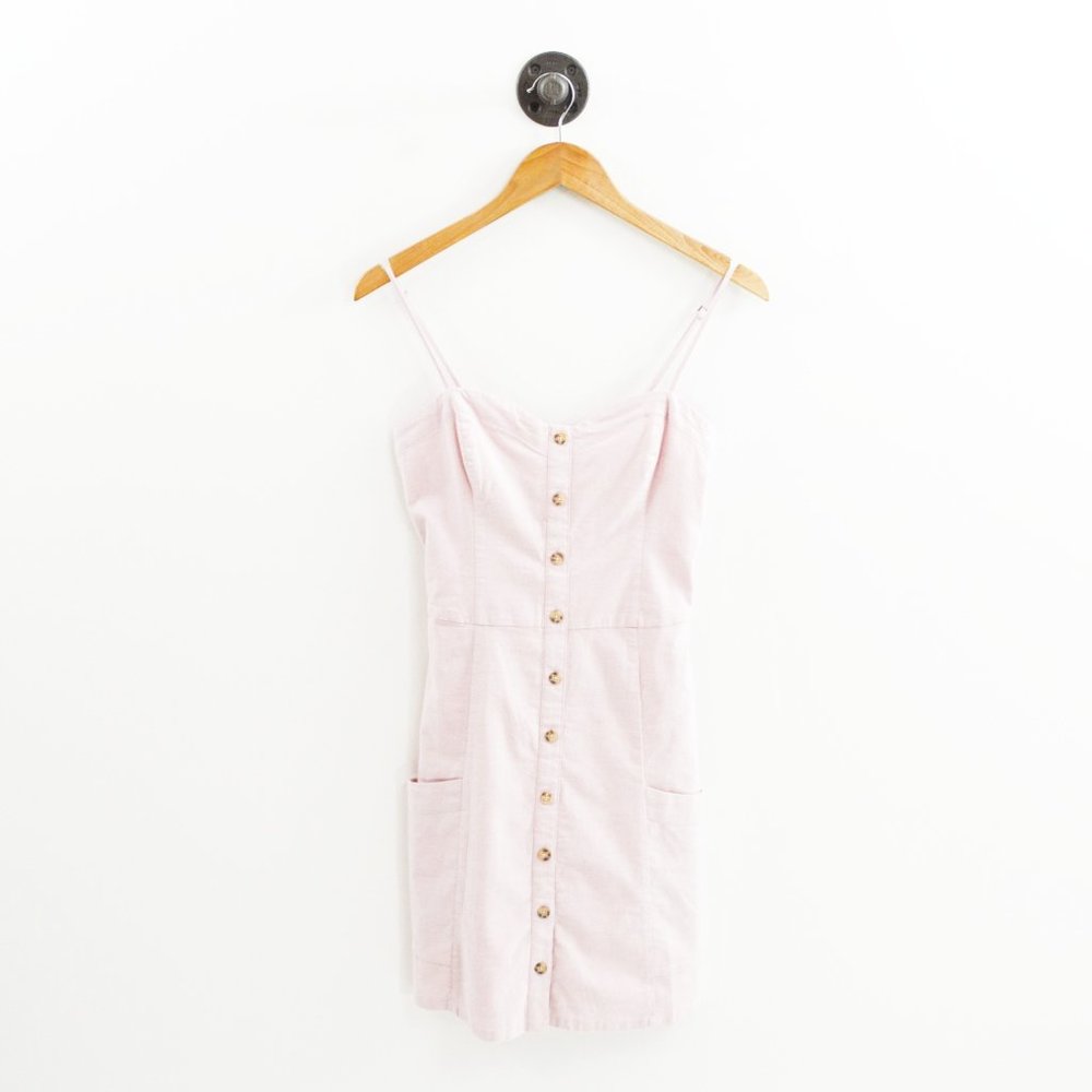 Abercrombie & Fitch Fitted Button-Front Mini Dress #151-1154